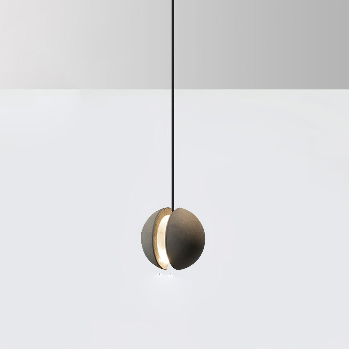 Moon Concrete Pendant Light – Modern Minimalist LED Ceiling Lamp
