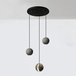Moon Concrete Pendant Light – Modern Minimalist LED Ceiling Lamp