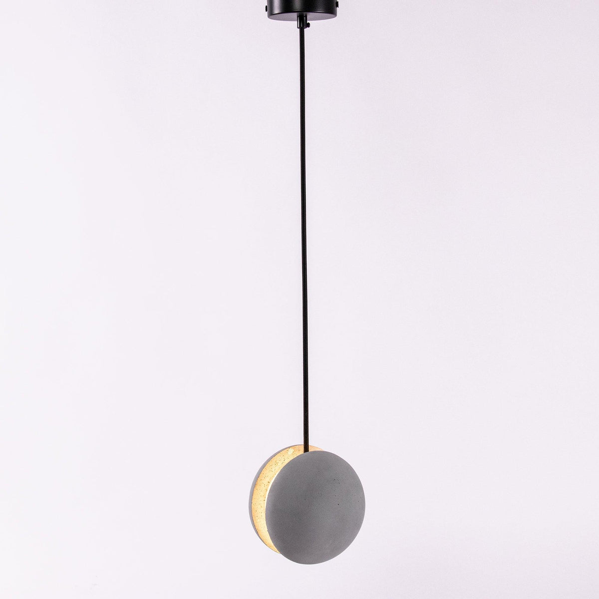 Moon Concrete Pendant Light – Modern Minimalist LED Ceiling Lamp