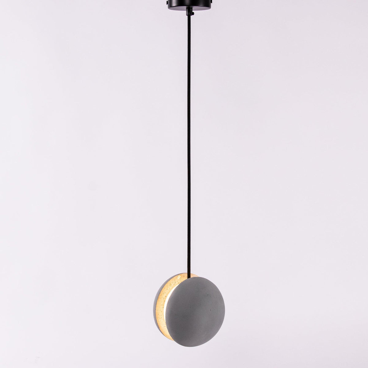 Moon Concrete Pendant Light – Modern Minimalist LED Ceiling Lamp