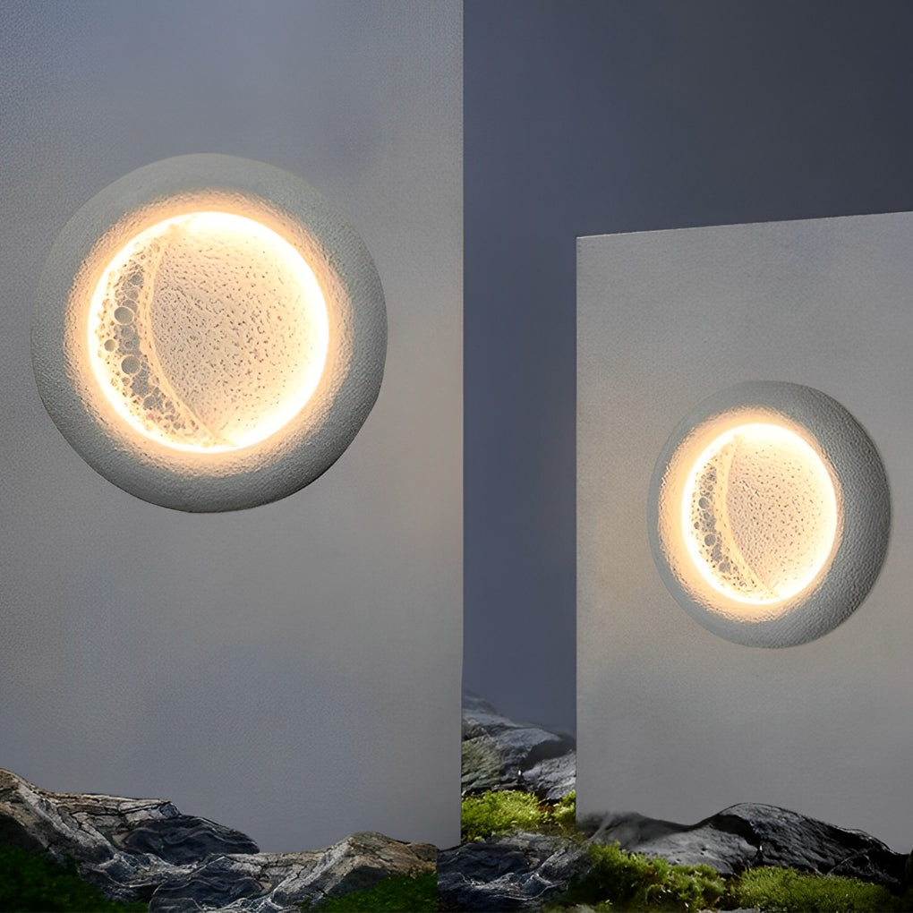Lunar Halo Outdoor Wall Sconce — Waterproof LED Modern Light