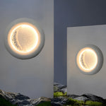 Lunar Halo Outdoor Wall Sconce — Waterproof LED Modern Light