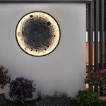 Round Moon Modern Outdoor Wall Light Li002286