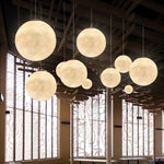 Moon Pendant Lamp – Celestial Resin Hanging Light for Modern Interiors