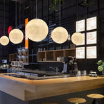 Moon Pendant Lamp – Celestial Resin Hanging Light for Modern Interiors