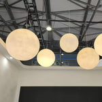 Moon Pendant Lamp – Celestial Resin Hanging Light for Modern Interiors
