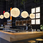 Moon Pendant Lamp – Celestial Resin Hanging Light for Modern Interiors
