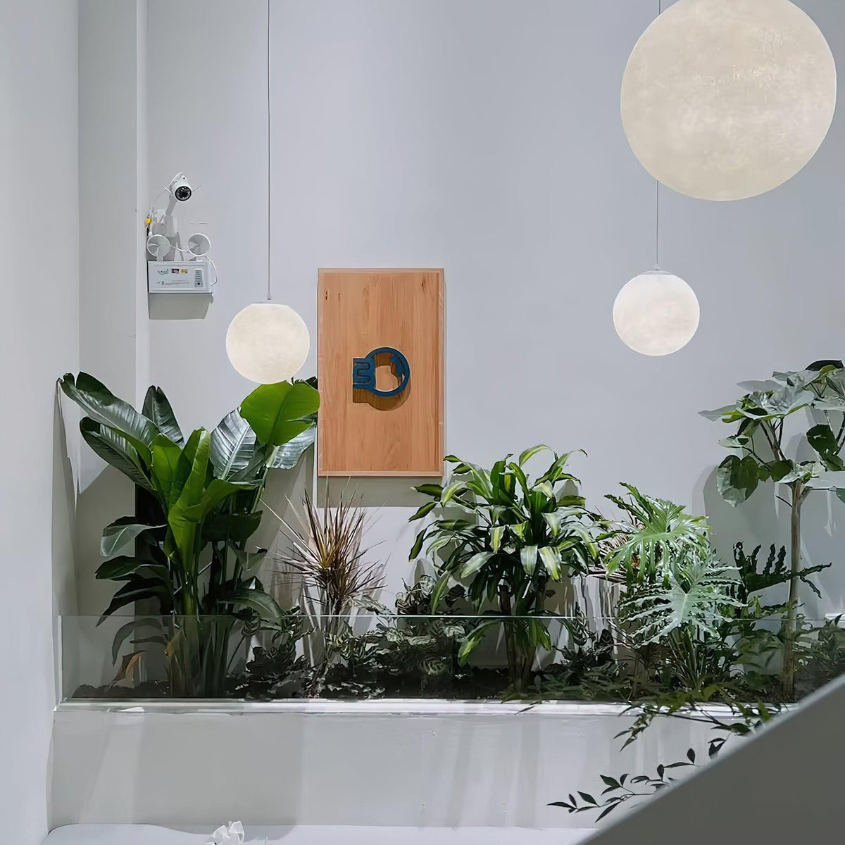 Moon Pendant Lamp – Celestial Resin Hanging Light for Modern Interiors