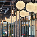 Moon Pendant Lamp – Celestial Resin Hanging Light for Modern Interiors