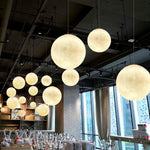 Moon Pendant Lamp – Celestial Resin Hanging Light for Modern Interiors