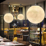 Moon Pendant Lamp – Celestial Resin Hanging Light for Modern Interiors