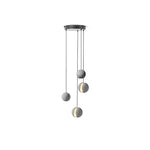 Moon Concrete Pendant Light – Modern Minimalist LED Ceiling Lamp