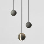 Moon Concrete Pendant Light – Modern Minimalist LED Ceiling Lamp