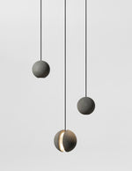 Moon Concrete Pendant Light – Modern Minimalist LED Ceiling Lamp