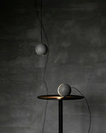Moon Concrete Pendant Light – Modern Minimalist LED Ceiling Lamp