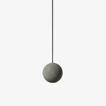 Moon Concrete Pendant Light – Modern Minimalist LED Ceiling Lamp