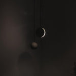 Moon Concrete Pendant Light – Modern Minimalist LED Ceiling Lamp