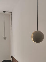 Moon Concrete Pendant Light – Modern Minimalist LED Ceiling Lamp