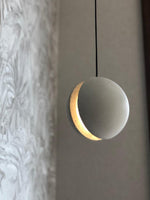 Moon Concrete Pendant Light – Modern Minimalist LED Ceiling Lamp