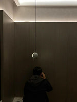 Moon Concrete Pendant Light – Modern Minimalist LED Ceiling Lamp