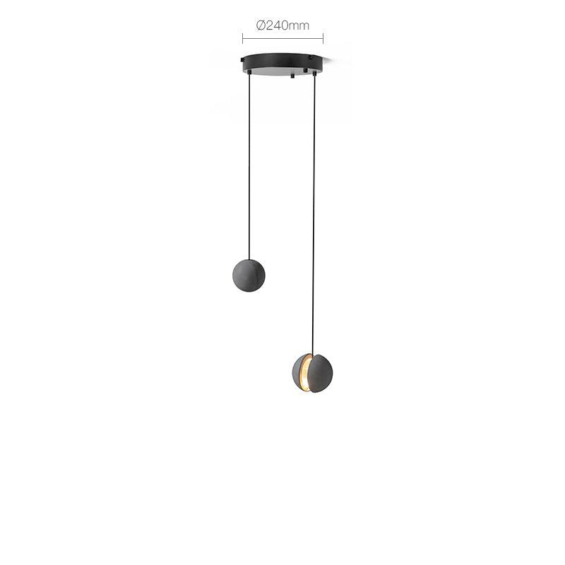 Moon Concrete Pendant Light – Modern Minimalist LED Ceiling Lamp