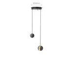 Moon Concrete Pendant Light – Modern Minimalist LED Ceiling Lamp