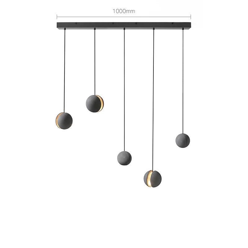Moon Concrete Pendant Light – Modern Minimalist LED Ceiling Lamp
