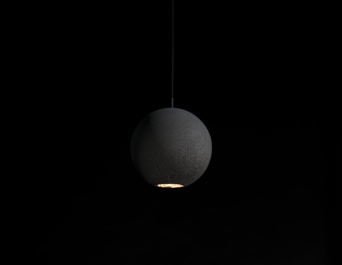 Moon Concrete Pendant Light – Modern Minimalist LED Ceiling Lamp
