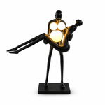 Moonlit Embrace Sculptural Floor Lamp with Warm Glowing Orbs
