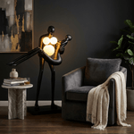 Moonlit Embrace Sculptural Floor Lamp with Warm Glowing Orbs