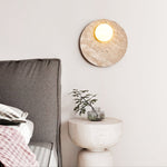 Moonwake Travertine Wall Sconce – Modern Natural Stone Lighting