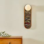 Mosaic Wall Sconce with Embroidered Fabric Shade in Gold or Black