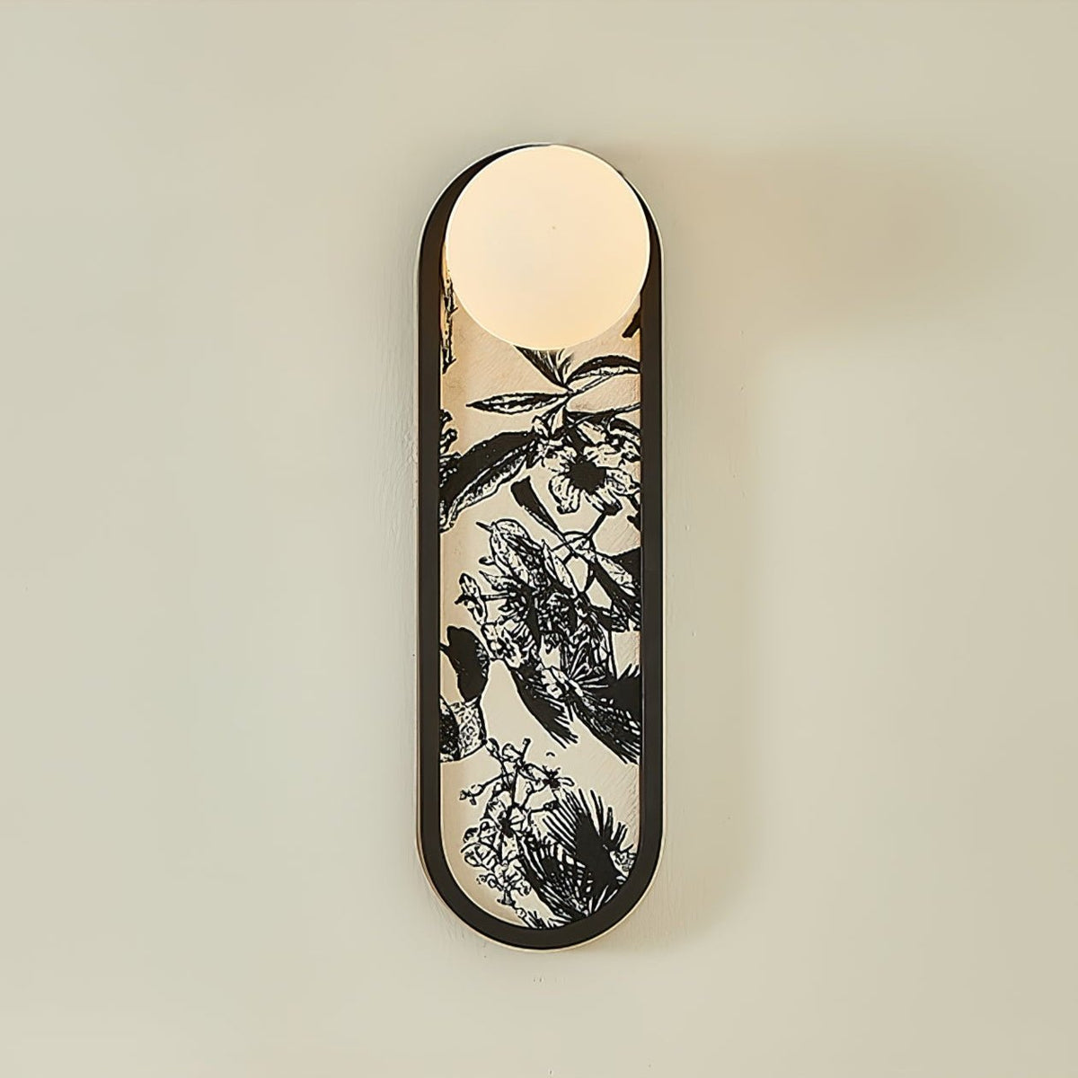 Mosaic Wall Sconce with Embroidered Fabric Shade in Gold or Black
