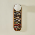 Mosaic Wall Sconce with Embroidered Fabric Shade in Gold or Black