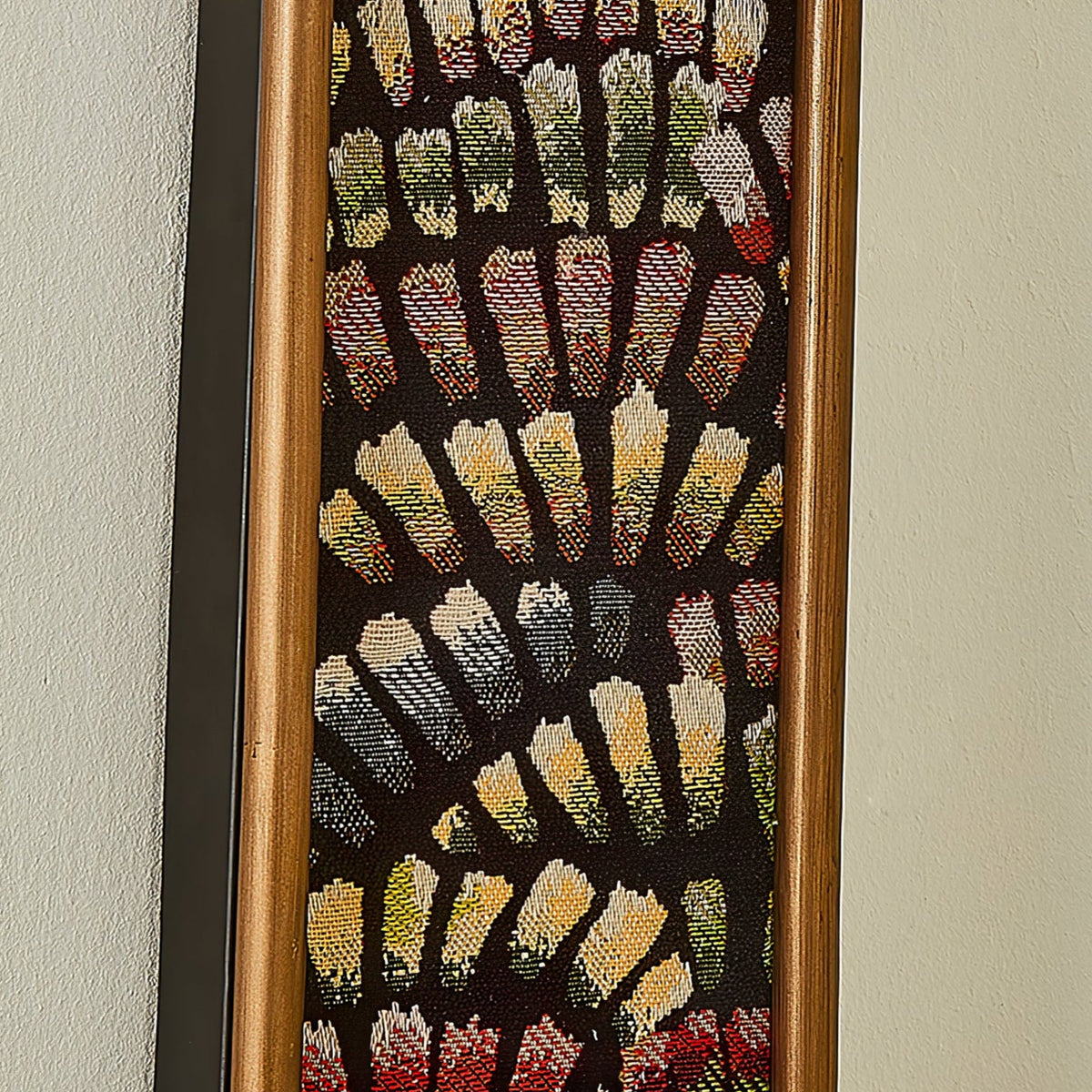 Mosaic Wall Sconce with Embroidered Fabric Shade in Gold or Black