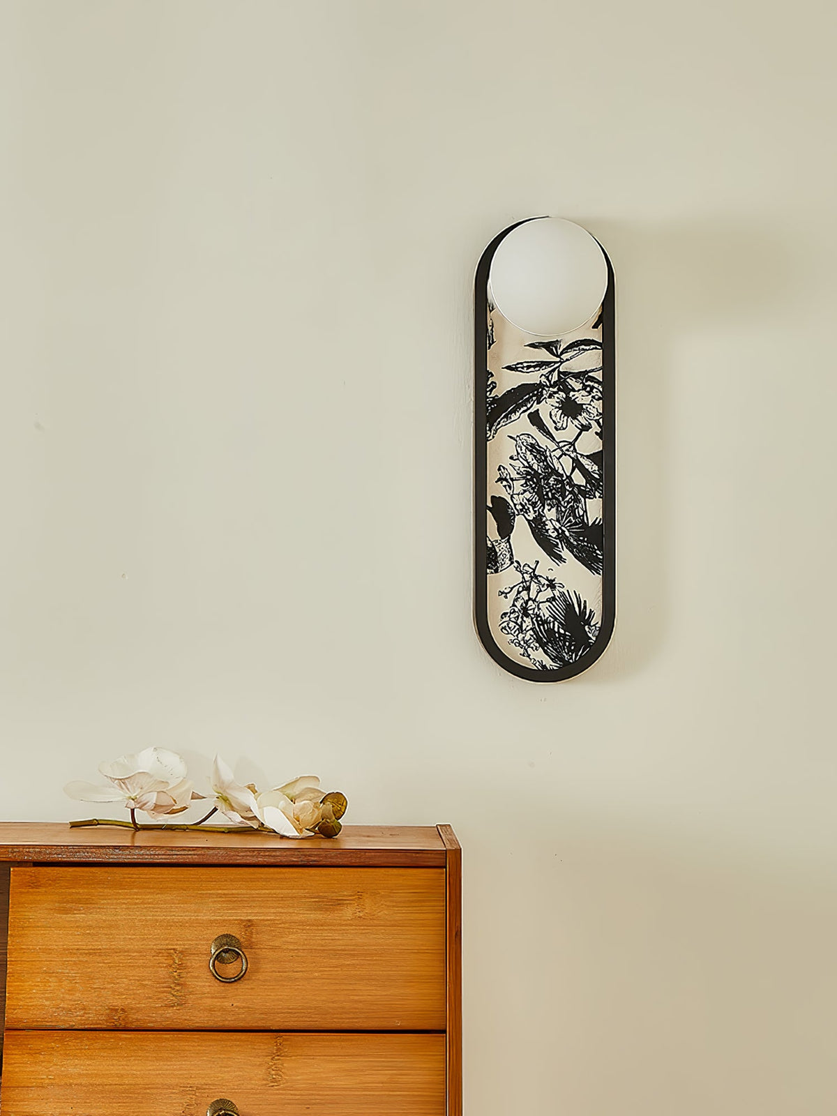 Mosaic Wall Sconce with Embroidered Fabric Shade in Gold or Black