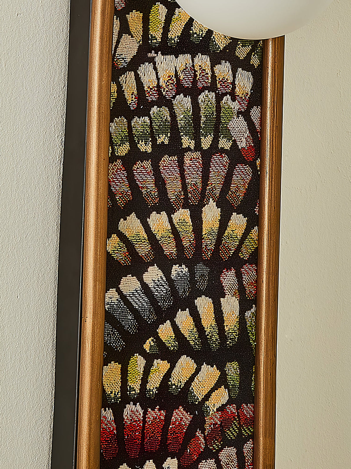 Mosaic Wall Sconce with Embroidered Fabric Shade in Gold or Black