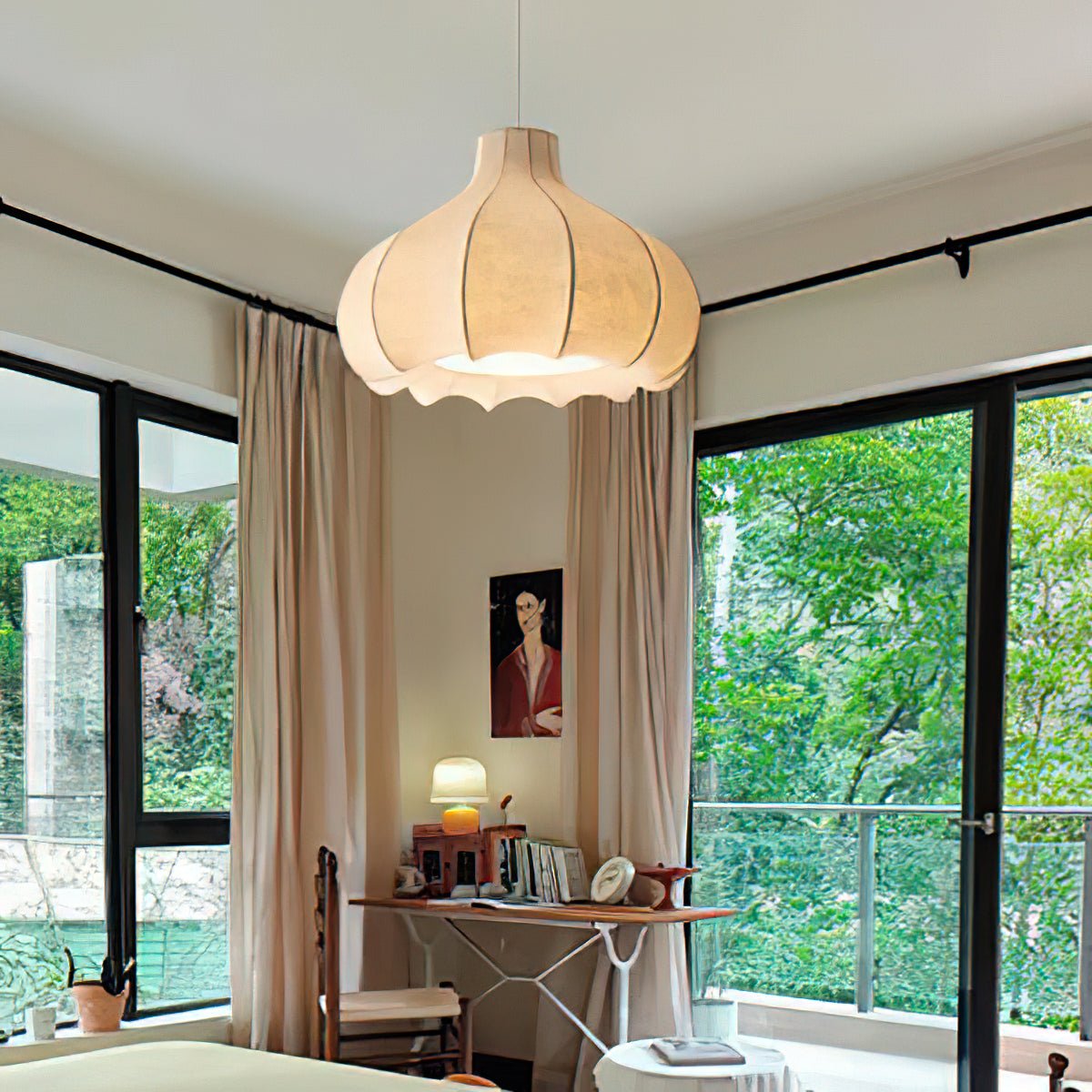 Mosh Silk Pendant Lamp – Modern Minimalist Ceiling Light for Living & Dining
