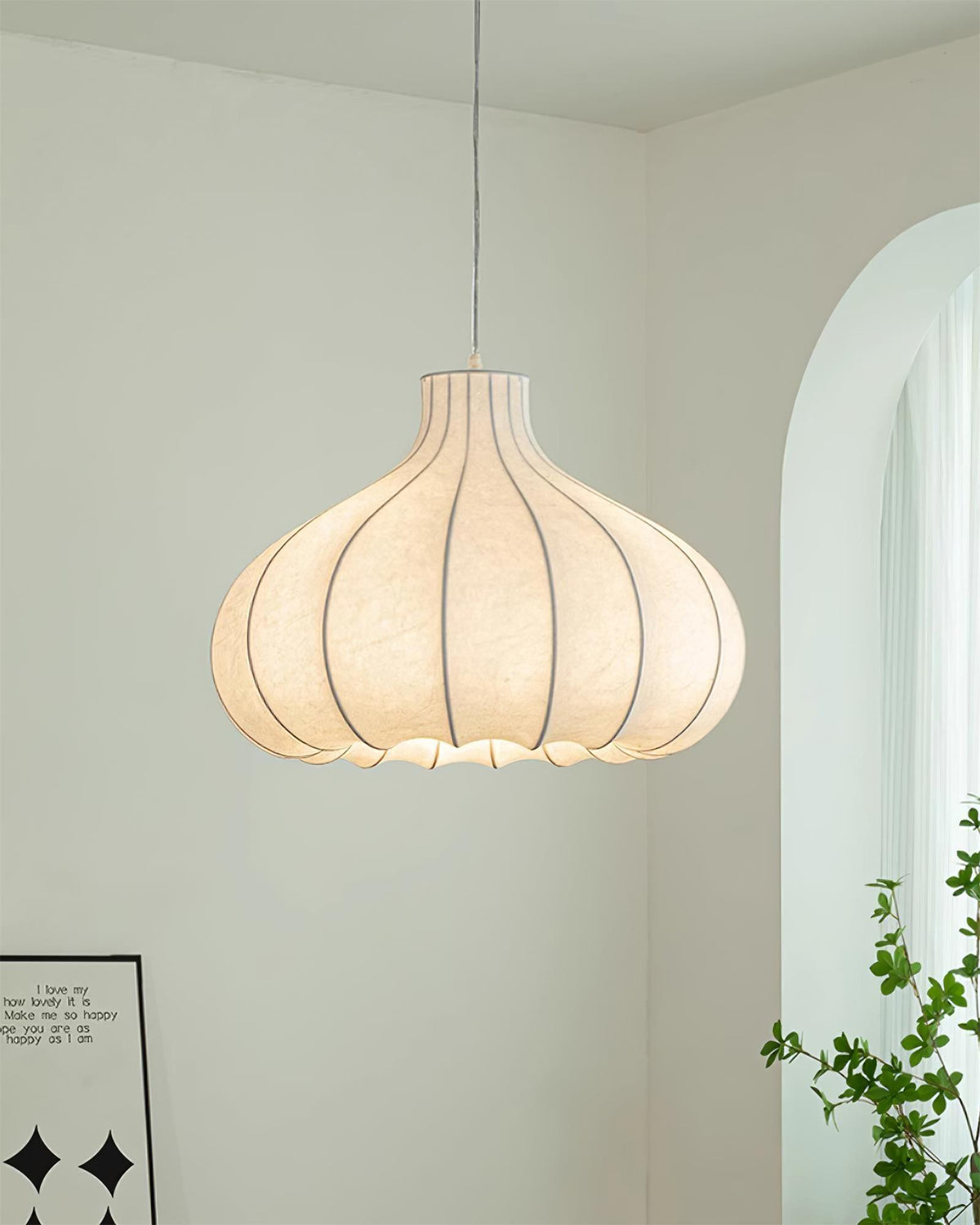 Mosh Silk Pendant Lamp – Modern Minimalist Ceiling Light for Living & Dining
