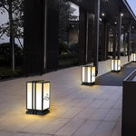 Mountain Outdoor Post Light – Sculptural Stainless Steel LED Landscape Lamp