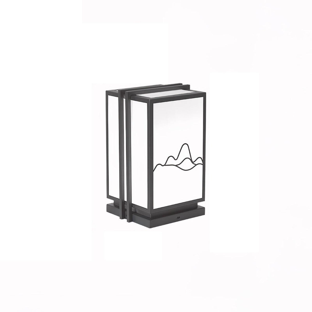 Mountain Outdoor Post Light – Sculptural Stainless Steel LED Landscape Lamp