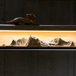 Mountain Reverie Wall Sconce — Handcrafted Wood LED Wall Light