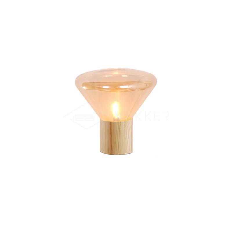 Bois Table Lamp – Handcrafted Wood & Blown Glass Designer Lamp