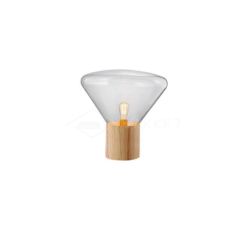 Bois Table Lamp – Handcrafted Wood & Blown Glass Designer Lamp
