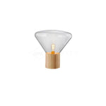 Bois Table Lamp – Handcrafted Wood & Blown Glass Designer Lamp