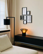 Bois Table Lamp – Handcrafted Wood & Blown Glass Designer Lamp