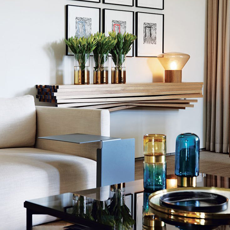 Bois Table Lamp – Handcrafted Wood & Blown Glass Designer Lamp