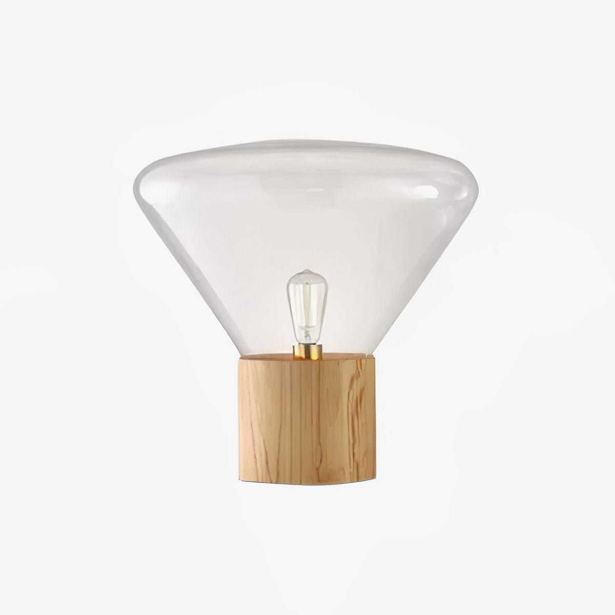 Bois Table Lamp – Handcrafted Wood & Blown Glass Designer Lamp