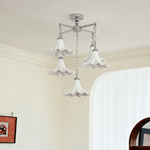 Mugena Bloom Chandelier – Five-Light Floral Ceramic Pendant Chandelier