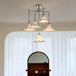 Mugena Bloom Chandelier – Five-Light Floral Ceramic Pendant Chandelier
